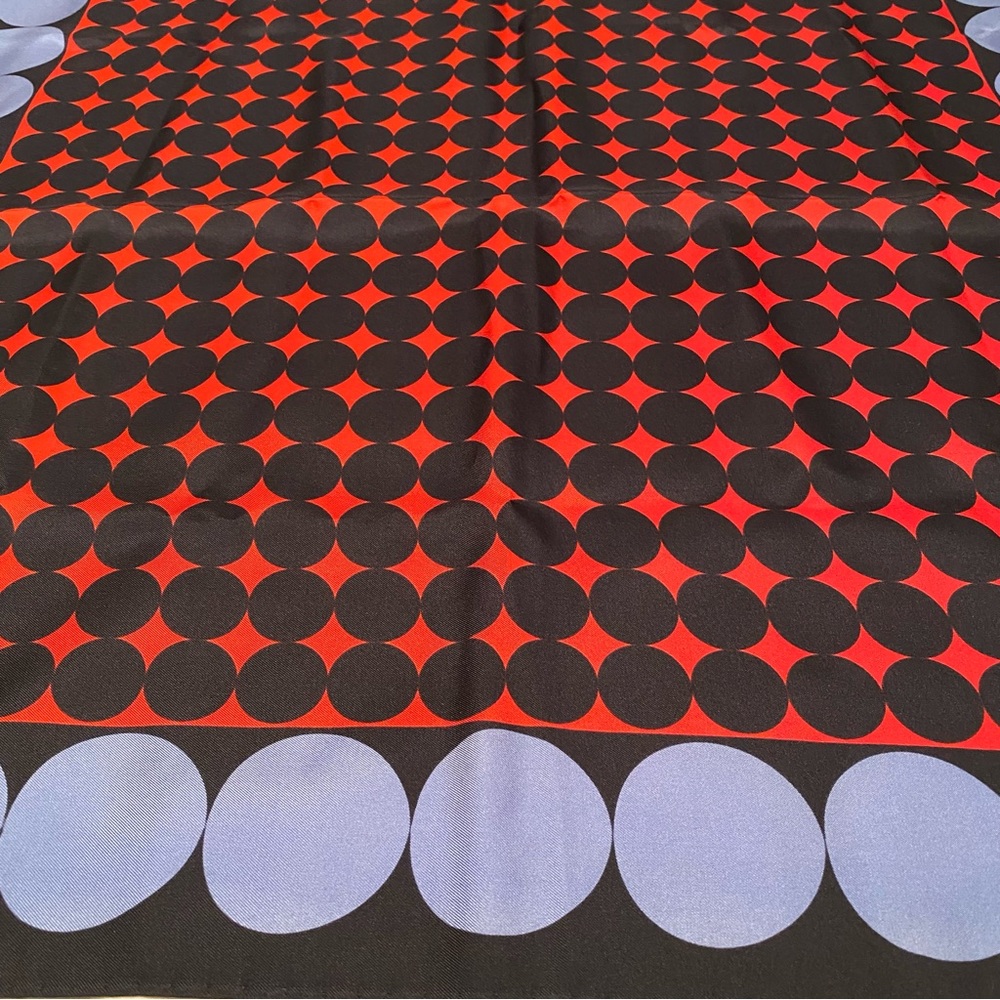 Blue / Red Brightly Patterned Scarf - image 2